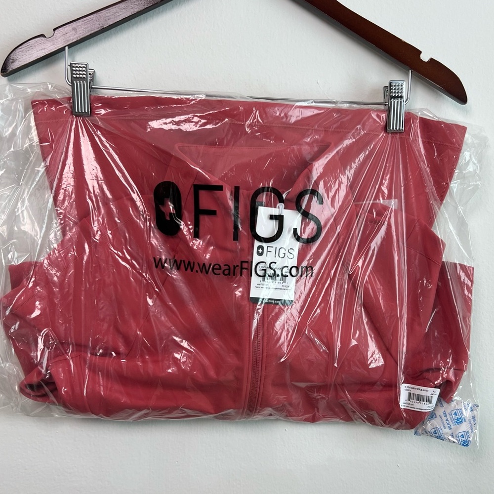 Pulmonary Pink Figs Contourknit Scrub Jacket